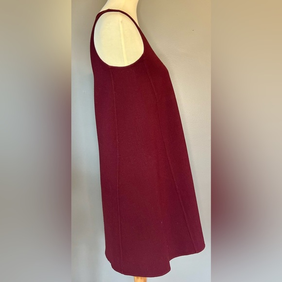 NWOT THEORY Kestel Saxton Sumac Virgin Wool Shift Dress Maroon Size Petite - Picture 4 of 10